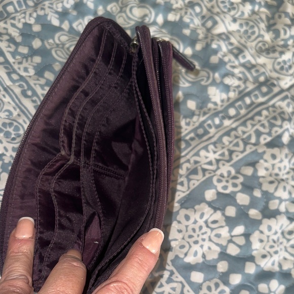 Coach Dark Purple Plum Signature Wallet - Picture 7 of 11